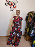 The Timam Wrap-Overlay Wide-Leg Jumpsuit