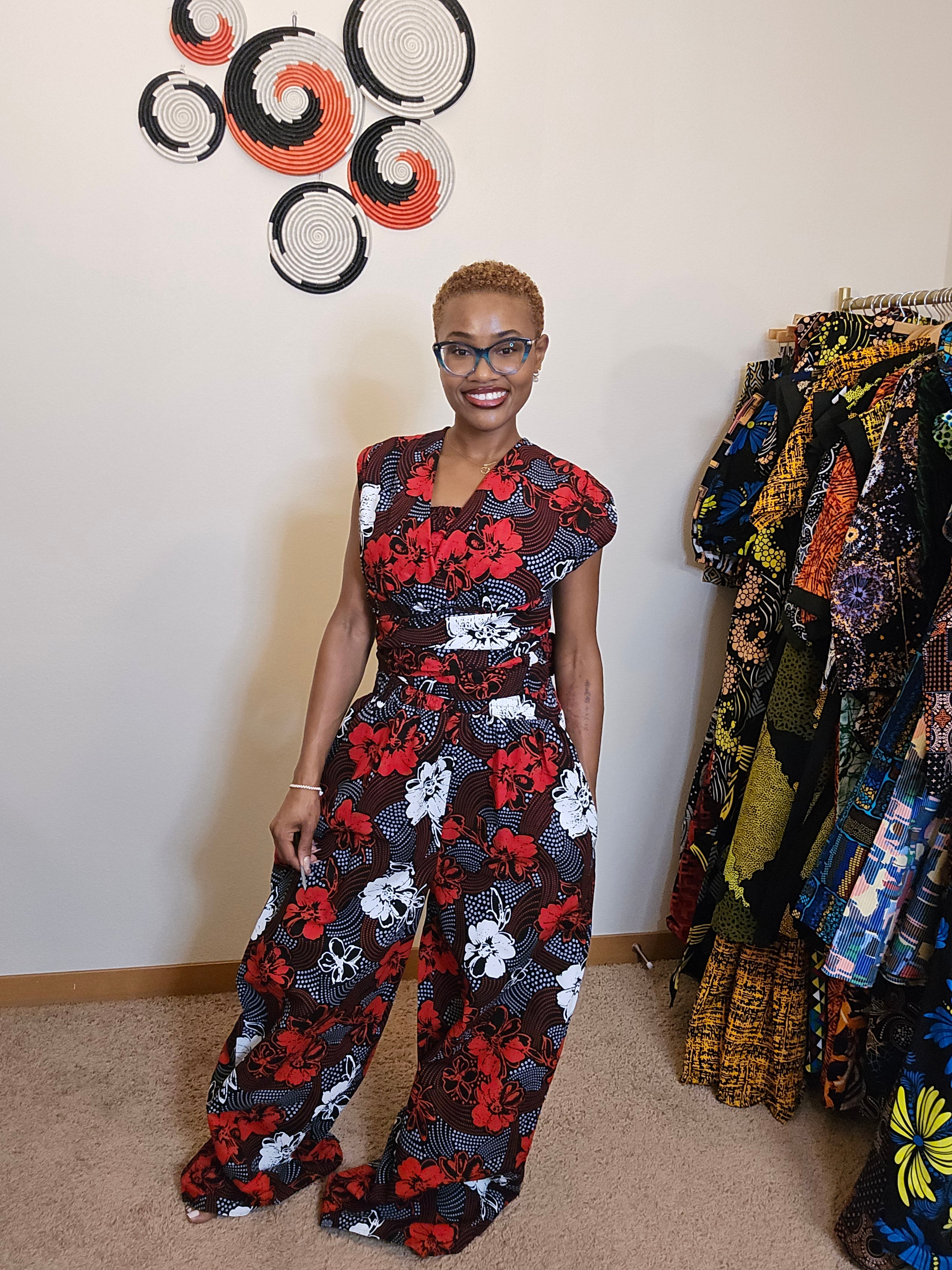 The Timam Wrap-Overlay Wide-Leg Jumpsuit