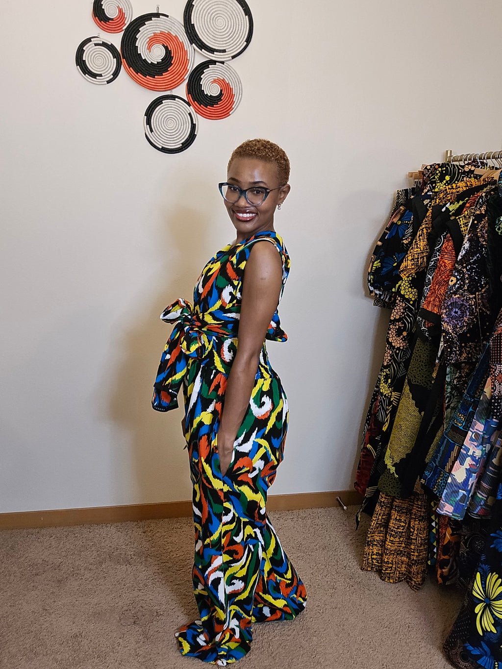 The Timam Wrap-Overlay Wide-Leg Jumpsuit