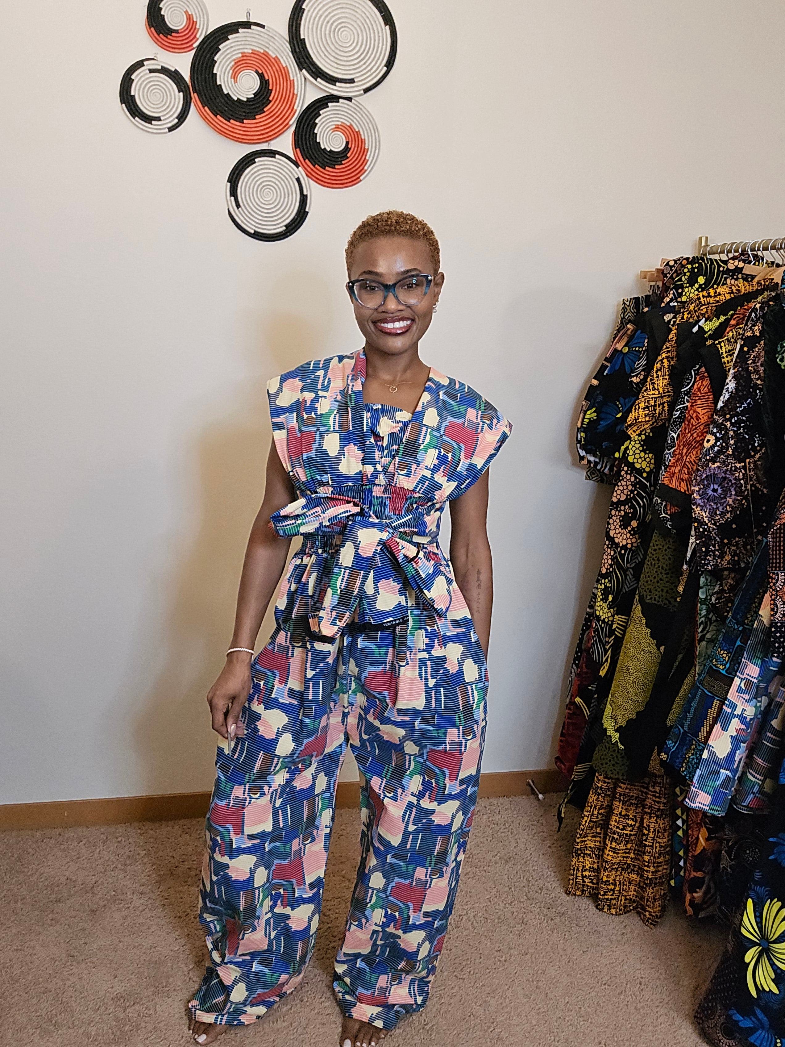 The Timam Wrap-Overlay Wide-Leg Jumpsuit