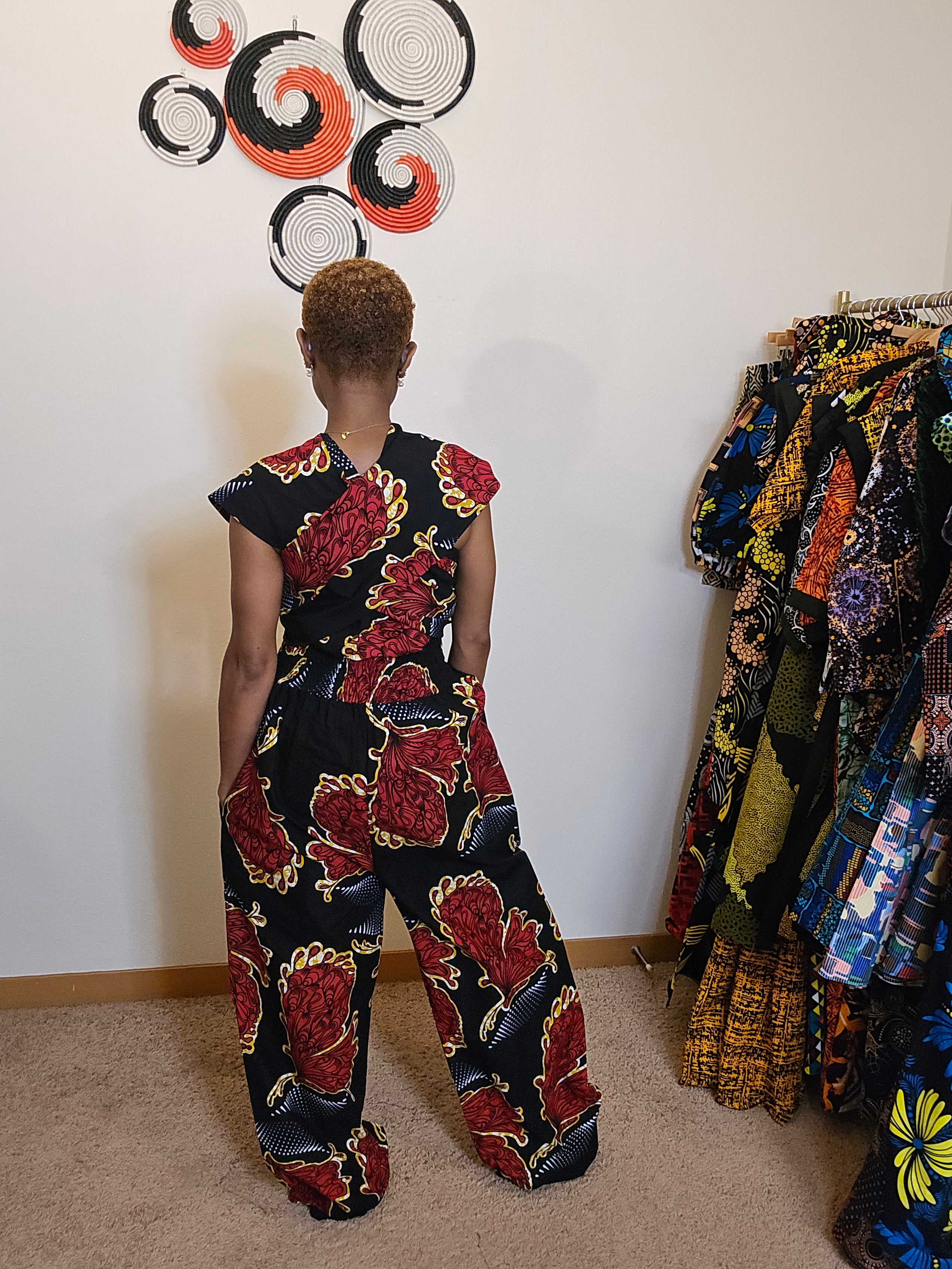 The Timam Wrap-Overlay Wide-Leg Jumpsuit